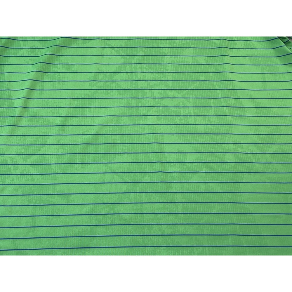 Under Armour Polo Shirt Men's XL Green Blue Striped HeatGear Loose Golf - Picture 3 of 14